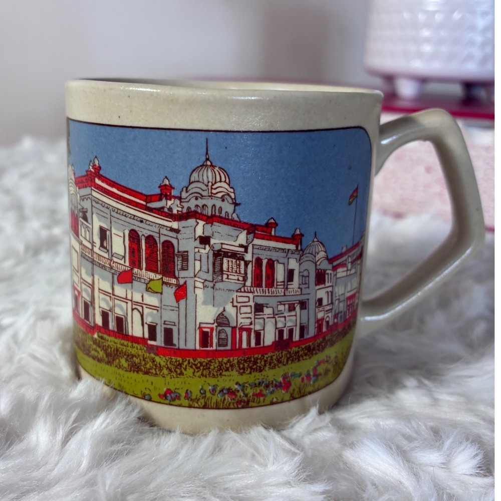 Vintage Hitkari Potteries NIS Patiala Silver Jubilee Mug 1961-1986 India Sports